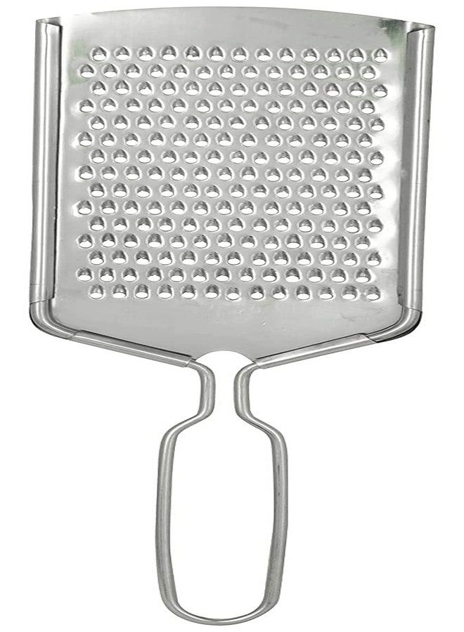 JGS Stainless Steel Patti Kaddukas Ghiyakas (Pack of 1, Silver) Garlic Onion Gingar Vegetable Multipul Grating Grater Dry Fruits for Kitchen Daily Multipurpose Use Cheese Grater - Image 2